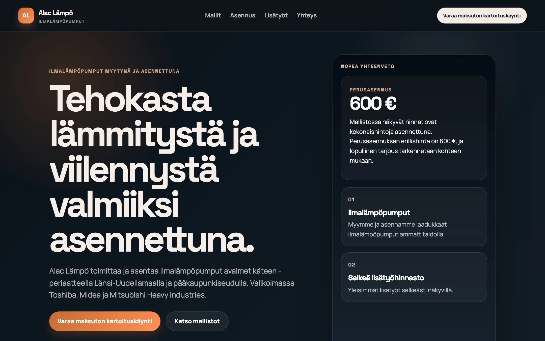 alaclampo.fi tietokoneella
